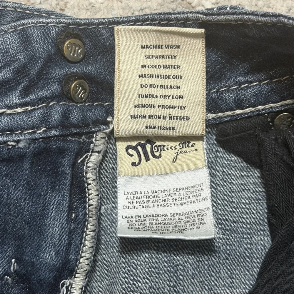 Miss Me Jeans Women 28 Skinny Low Rise Stretch Denim Medium Wash Signature 28x30 - Picture 8 of 10